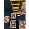 Image 2 : Vintage Wood Jewelry Box with Lots of Jewelry Contents