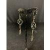 Image 2 : Vintage Silver with Beads Native Dream Catcher Dangle Earrings