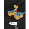 Image 2 : Vintage 1950's J Chein And Company Rabbit Tin Toy and Trailer