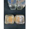 Image 2 : Lot of 10 Standard Motor Products Glass Embossed Jars with Lids