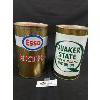 Image 1 : 2 Full Motor Oil Tins Esso and Quaker State