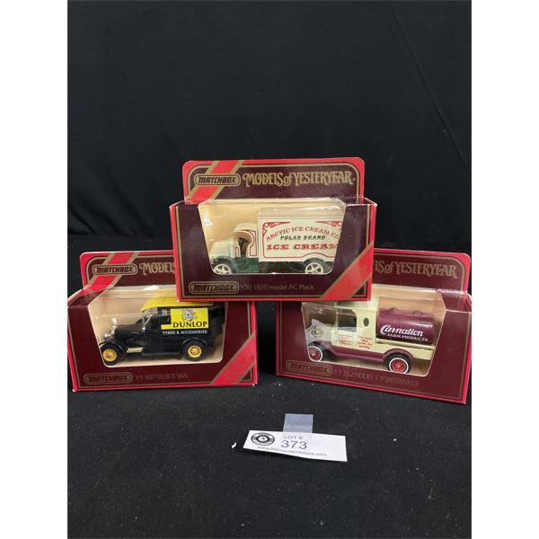 Lot of 3 Matchbox Models of Yesteryear in Original Boxes 1:45 Scale