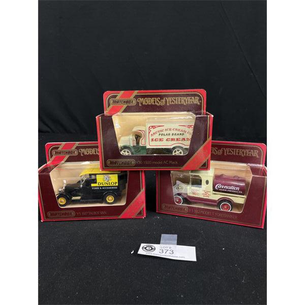 Lot of 3 Matchbox Models of Yesteryear in Original Boxes 1:45 Scale