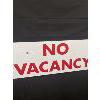 Image 2 : Vintage 30"x 12" Metal No Vacancy Sign