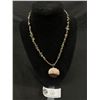 Image 1 : Beautiful Stone Necklace with Copper Coloured Pendant.