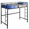 Image 1 : DOUBLE/LOFT METAL BUNK BED. BLACK. MODEL:BDOLBL