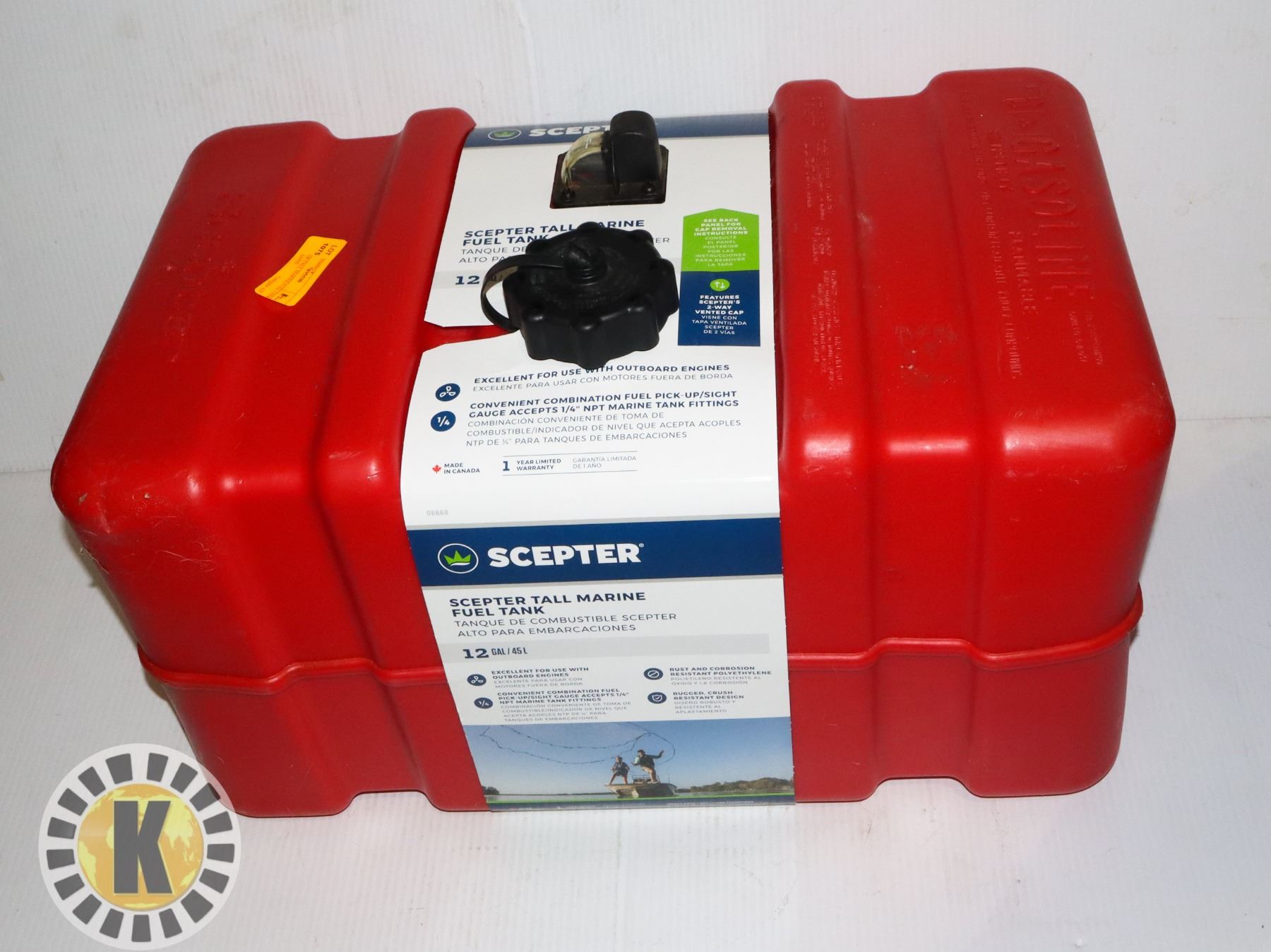 SCEPTER TALL MARINE FUEL TANK 12 GALLONS