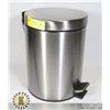 Image 1 : STAINLESS STEEL BATHROOM TRASH CAN