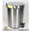 STAINLESS STEEL BATHROOM TRASH CAN