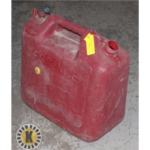 5 GALLON GAS CONTAINER -LID MISSING