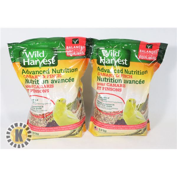 2 BAGS OF WILD HARVEST CANARY & FINCH BIRD FEED