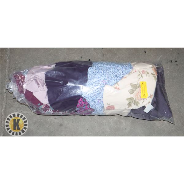 BAG OF ASSORTED AND PATTERNED FABRICS