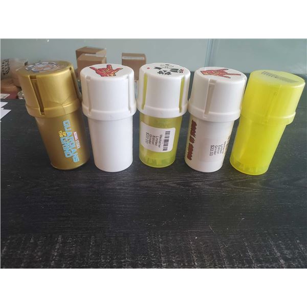 Lot of 5 - Medtainer Limited Edition Grinders
