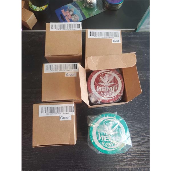 Lot of 6 NEW Hemp Roots Grinders