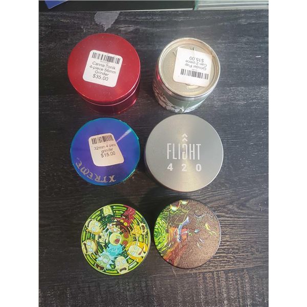 Lot of 6 assorted brand Grinders