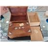 Image 2 : Lot of 3 Solid Wood Storage Boxes