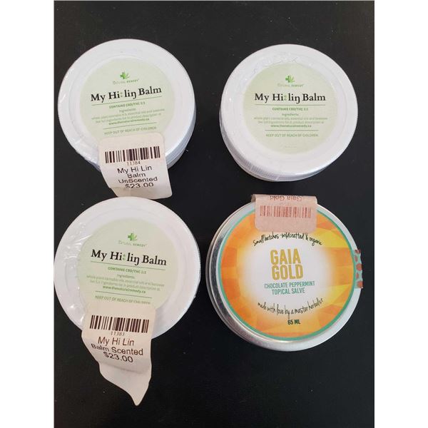 Lot of 4 assorted creams and salves
