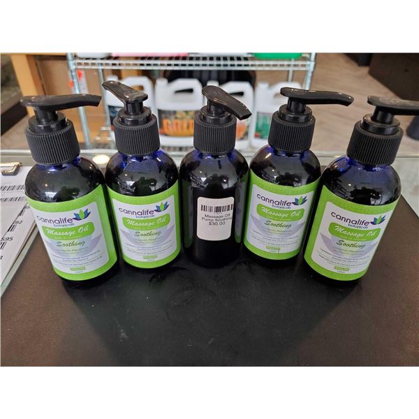 Cannalife assorted pump bottles massage oil lot of 5 x 120ml