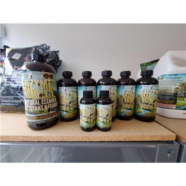 Enzymes Komplete natural cleaner lot of 8 asst sizes
