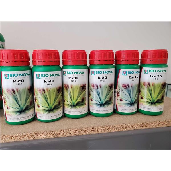 Bionova K20 and Ca-15 assorted  Fertilizer  - lot of 6