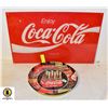 Image 1 : APPROX 15X20 COCA COLA SIGN & COKE TRAY TOGETHER