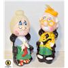 Image 1 : VINTAGE GRAMMA & GRAMPA PIGGY BANK SET