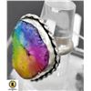 Image 1 : #348- NATURAL RAINBOW SOLAR QUARTZ RING