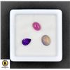 Image 1 : #195-NATURAL BLACK OPAL,AMETHYST,RUBY 4.65CT