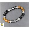 Image 1 : #162-NATURAL TIGER EYE, HEMATITE, BLACK AGATE