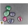 Image 1 : #283-NATURAL  EMERALD ,RUBY, SAPPHIRE GEMSTONE 70.