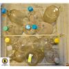 Image 1 : LOT OF 12 GLASS BOTTLES AND LIDS