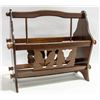Image 1 : WOODEN MAGAZINE/BOOK HOLDER 14.5" TALL 17" LONG