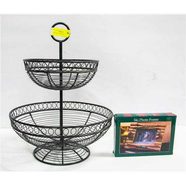 HEAVY METAL BASKET + NEW SKI THEMED PHOTO FRAME