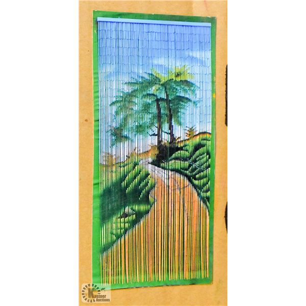 ASIAN LANDSCAPE BAMBOO BEADED CURTAIN