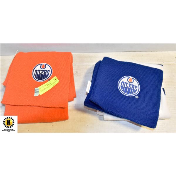 LOT OF 2 NEW OILERS SCARVES