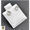 Image 1 : #75-NATURAL  AQUAMARINE STUD EARRINGS 5MM