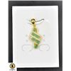 Image 1 : #21- NATURAL GREEN EMERALD 3 X 4 , CZ PENDANT