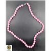 Image 1 : #149-NATURAL PINK  JADE NECKLACE 17"