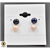 Image 1 : #87-NATURAL FRESH WATER PEARL EARRINGS 7MM