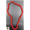 Image 1 : #147-NATURAL RED JADE NECKLACE 17"