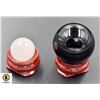 Image 1 : #237-NATURAL BLACK OBSIDIAN & PINK ROSE QUARTZ