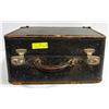 Image 1 : ANTIQUE BLACK LEATHER STEER HIDE SUITCASE