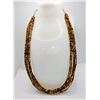 Image 1 : 12)  NECKLACE WITH 10 STRANDS OF AMBER, COPPER