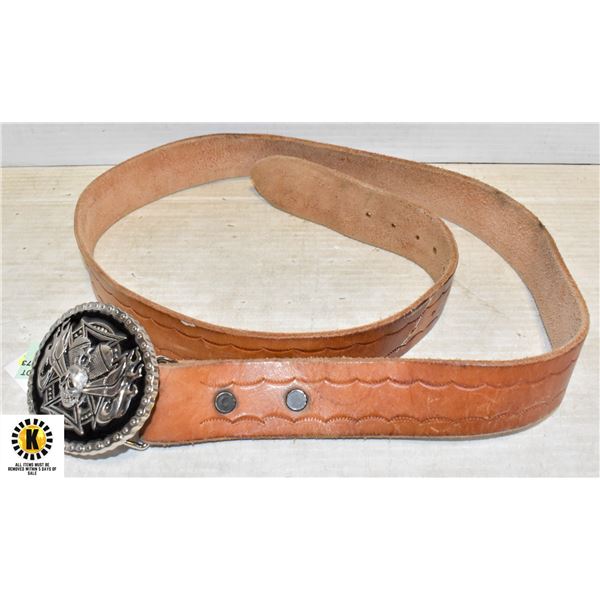 LEATHER BELT & BUCKLE