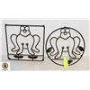 Image 1 : PAIR OF WROUGHT IRON FROG TRIVETS