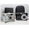 Image 1 : 34)  LOT OF 2 DIGITAL CAMERAS AND CASES:  NIKON