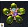 Image 1 : VINTAGE MUTI-STONE FLOWER BROOCH