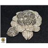 Image 1 : VINTAGE BLACK N WHITE ROSE BROOCH