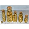 Image 1 : LOT OF GOLD LEAF FOIL IN GLASS VIAL BOTTLES