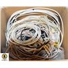 Image 1 : BOX OF CABLES FOR COMPUTERS, PHONES AND TV